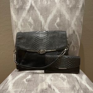Coach Madison Handbag with Matching Wallet